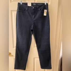 Curvy Straight Jean Style & Co NWT size 14 Dark Blue Denim